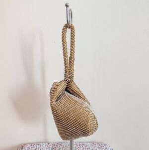 Real Collectibles Fortune Cookie Gold And Crystal Handbag